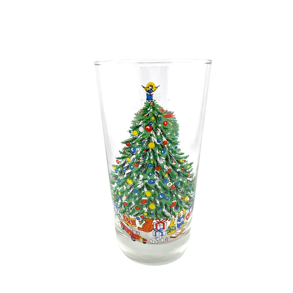 Salem Noel‎ Drinking Glass Christmas Tree Toys Vintage Nostalgia Classic